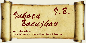Vukota Bačujkov vizit kartica